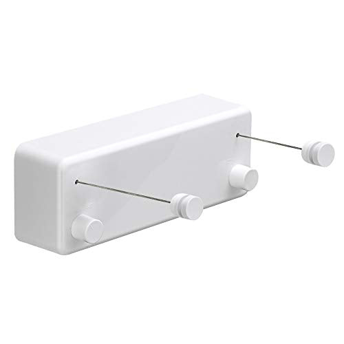 BESy Retractable Double Clothesline Laundry Indoor Washing Clothes Line - size: Double Rope, style: White