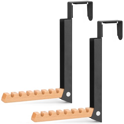TERRA HOME Over The Door Coat Rack: Portable Folding Travel-Friendly Over The Door Clothes Hanger and Laundry Hanger, Ideal for Compact Spaces and On-The-Go Use - 2PCS (Black) - color: Black - 2 Pack