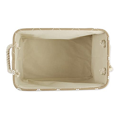 Bone Dry Pet Storage Paw and Bone, Trellis Collection, Medium Rectangle, 16x10x12, Taupe - color: Taupe, size: Medium Rectangle, 16x10x12"