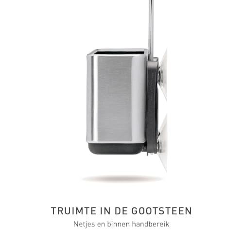 simplehuman Slim Sink Caddy Sponge Holder, Brushed Stainless Steel, Silver - size: Slim, style: Slim