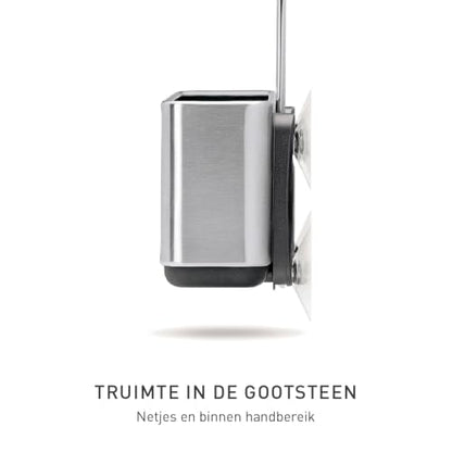 simplehuman Slim Sink Caddy Sponge Holder, Brushed Stainless Steel, Silver - size: Slim, style: Slim