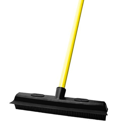FURemover Pet Hair Removal Rubber Broom, 48" Handle - color: Furemover Sweep Pet Hair Broom