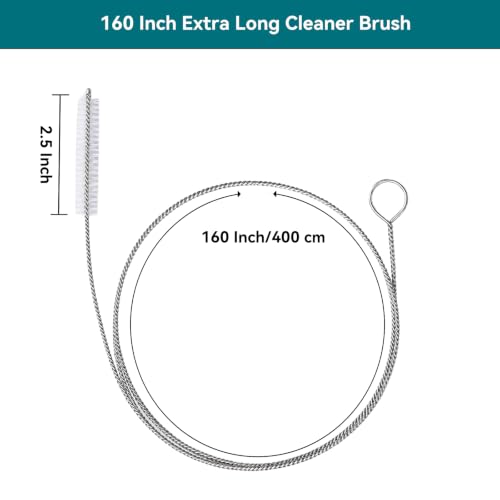 2-Pack 160-Inch Flexible Drain Brush for Sunroof, AC Drain Line & Ice Maker - style: 160 IN