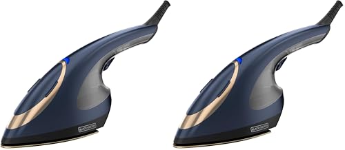 BLACK+DECKER Press & Steam 2-in-1 Iron and Steamer, 180% More Steam & One Temperature Technology, Ceramic Soleplate, Safe on All Fabric Types (Pack of 2) - size: Medium (Pack of 2)
