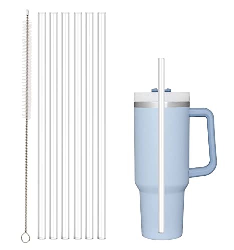 Replacement Straw Compatible with Stanley 40 oz 30 oz Cup Tumbler, 6 Pack Reusable Straw with Cleaning Brush, Plastic, Clear - color: Clear Straw*6, size: For 40oz/30oz