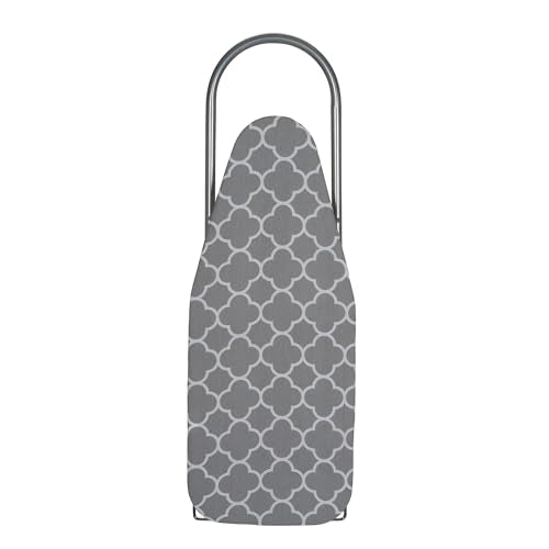 Household Essentials Tabletop Ironing Board, Durable Board with Iron Rest, Includes Door Hang, Perfect for Dorms and Small Spaces, Gray and White - color: Grey/White