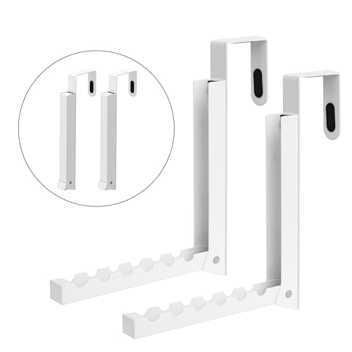 Inntop Over The Door Hanger Hooks for Clothes, Over The Door Clothes Drying Rack for Laundry, Heavy Duty Metal Foldable Portable Clothing Hanging Rack (2 Pack)
