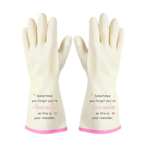 Rubber Cleaning Reusable Gloves, Practical House Warming Gifts - color: Pink-friend