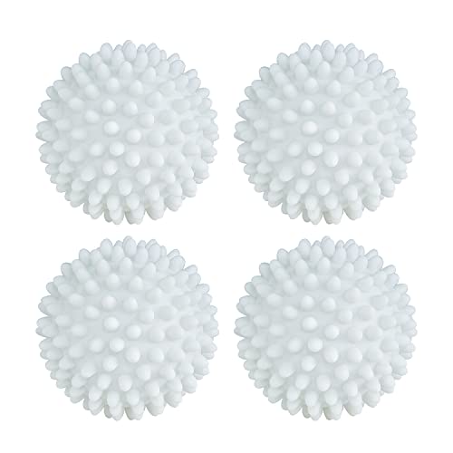 Dryer Balls 4 Pack - Non-Toxic Reusable Dryer Balls (White) - color: White