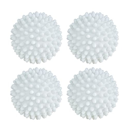 Dryer Balls 4 Pack - Non-Toxic Reusable Dryer Balls (White) - color: White