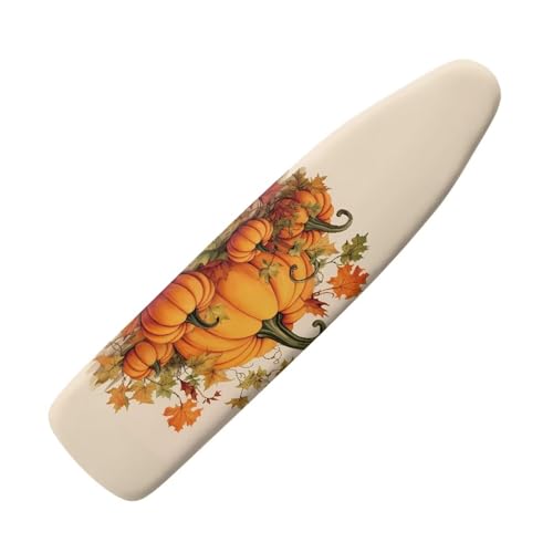 Pumpkin Ironing Board Cover Stain Resistant and Scorch Easy Installation Thanksgiving Ironing Board Cover Portable Autumn Decor - color: Pumpkin Thanksgiving
