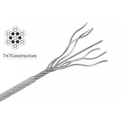 Clothesline, Stainless Steel Clothesline Wire Outdoor Cable Wire Rope Laundry Hanging Drying with Tightener System Multipurpose forOutdoor/Indoor/Home/Drying (32Ft)