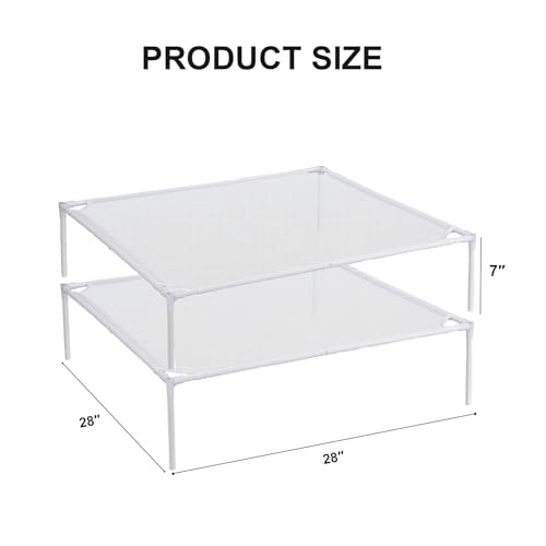 Sweater Drying Rack, 2-Layer Clothes Drying Rack Flat Mesh Stackable Laundry Drying Rack for Sweaters Socks Toys Indoor&Outdoor Use - size: 2-tier