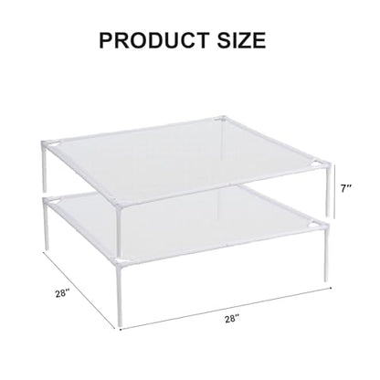 Sweater Drying Rack, 2-Layer Clothes Drying Rack Flat Mesh Stackable Laundry Drying Rack for Sweaters Socks Toys Indoor&Outdoor Use - size: 2-tier