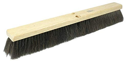 Weiler 42001 18" Block Size, Black Horsehair Fill, Fine Sweep Floor Brush, Natural - size: 18", style: Horsehair