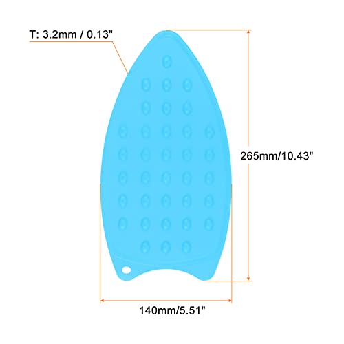 HARFINGTON Silicone Iron Rest Pad, Multipurpose Iron Hot Resistant Mat Iron Rest Plate for Ironing Board Hot Heat Resistant Steam Compact Mat, Blue - color: Blue