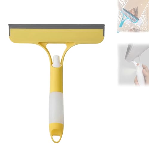 3 in 1 Spray Squeegee, Window Squeegee with Sprayer, Spray WindowSqueegee Cleaner with Spray Bottle for Car, Home, Kitchen Windows - color: Yellow