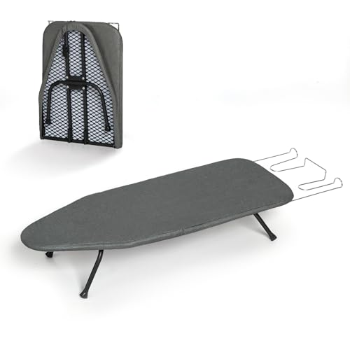 Small Ironing Board Tabletop, RAINHOL Black 31"x12" Foldable Iron Board - color: Black, size: Steel Mesh