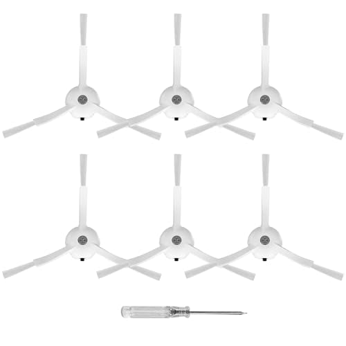 Side Brushes Replacement Compatible with Roborock Q Revo/Qrevo S/Qrevo Pro/Qrevo Master/S8/S8+/ S8 Pro Ultra/Q5/Q7/Q7Max/Q8 Max/S7/S7 Max Ultra/S7 MaxV/S6/S5/S4/E2/E3/E4/E5 Robot Vacuum - color: White