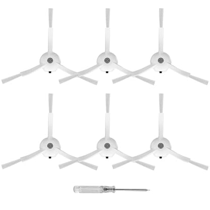 Side Brushes Replacement Compatible with Roborock Q Revo/Qrevo S/Qrevo Pro/Qrevo Master/S8/S8+/ S8 Pro Ultra/Q5/Q7/Q7Max/Q8 Max/S7/S7 Max Ultra/S7 MaxV/S6/S5/S4/E2/E3/E4/E5 Robot Vacuum - color: White