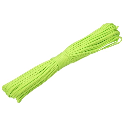 uxcell 4mm Nylon Rope, 10ft Portable Clothesline for Luggage and Backpack Tie Downs, Hanging Clothes, Swings, Camping and Mountaineering Tie Downs, Fluorescent Green - color: Fluorescent Green
