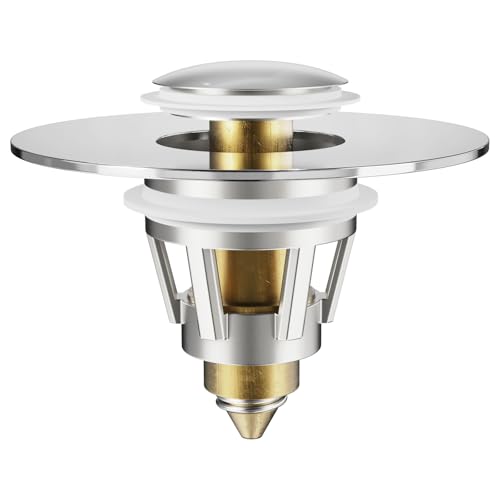 Bathroom Sink Drain Stopper - Pop Up Drain Stopper for Bathroom Sink - Bathroom Sink Hair Catcher Strainer,Chrome - color: Chrome, size: Drain Stopper