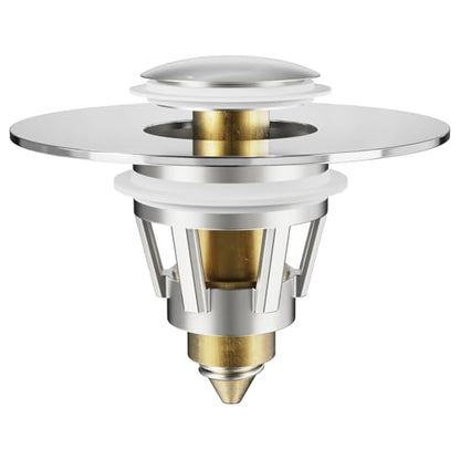 Bathroom Sink Drain Stopper - Pop Up Drain Stopper for Bathroom Sink - Bathroom Sink Hair Catcher Strainer,Chrome - color: Chrome, size: Drain Stopper
