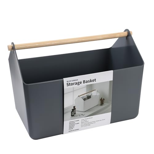 BLUE GINKGO Storage Basket, Large 10.5L, Grey, Made in Korea - color: GREY, size: Large