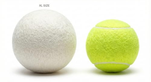 Premium XL Wool Dryer Balls 6 Pack - 100% Organic New Zealand Wool - Reusable Natural Fabric Softener - Reduces Wrinkles & Shortens Drying Time - XL Jumbo Size Set of 6