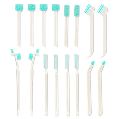 16Pcs Small Household Cleaning Brushes, Tiny Cleaning Brush Set Micro Scrubber 8 in 1 Detail Sponge Cleaning Brush Small Holes Corner Space Keyboard Bottle Tile