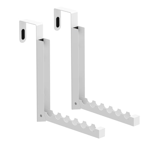 Folding Clothes Drying Rack for Indoor Laundry Room,2 Pack Over The Door Hanger with 6 Groves,Foldable Portable Clothing Hanger Hook Collapsible