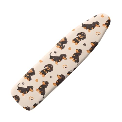 Dachshunds Ironing Board Covers Durable Stain Resistant Hook and Loop Fastener Strap Easy to Install - color: Dachshunds