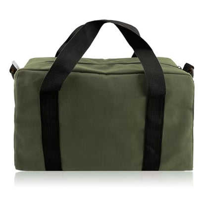 Small Tool Bag, Close Top Wide Mouth Tool Organizer Bag, Large Tool Bags - color: Army Green, size: 18 Inch