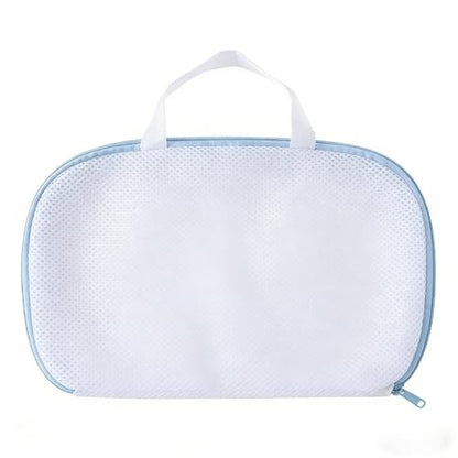 Bra Wash Bag Set, Mesh Laundry Washing Bags with Premium Zipper for Bra, Foldable Mesh Lingerie Underware Wash Bags Protector for Washing Machine - color: Blue