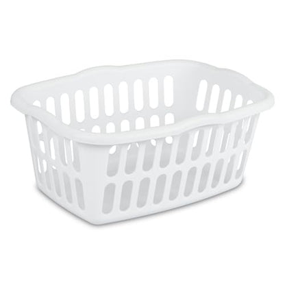 Sterilite Rectangular Laundry Basket, Plastic Clothes Hamper, 24-Pack - color: White, size: 24 Pack