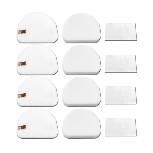 Filter Replacements Compatible with Shark Vacuum NV100 NV100C NV105 NV106 NV200 NV201 NV202 UV300 NV450 NV480 NV481 NV482,NV100 26,NV105 26,4-Sets Foam & Felt Filters,Replace Part # XFF450 & XFL100
