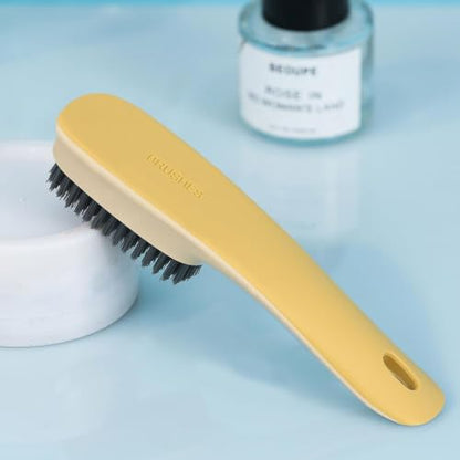 1 Pack Shoes Cleaning Brush, Handheld Scrubbing Brush–Multifunctional Cleaning Tools for Shoes, Laundry, Tile, Bathtub-Yellow - color: Yellow