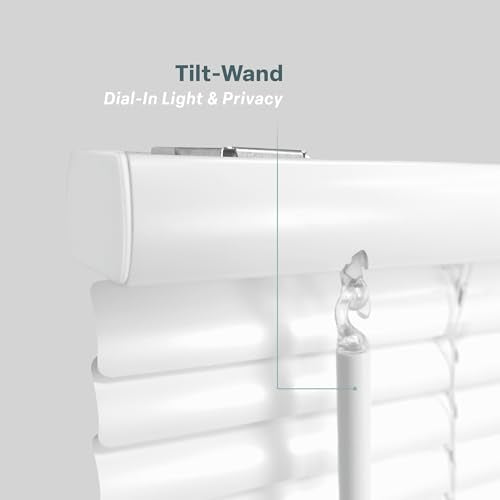 REGAL estate Strong Hold Magnetic Door Mini Blinds, White, 25 x 84 in - color: Magmount Mini Blinds - White, size: 25"W x 84"H