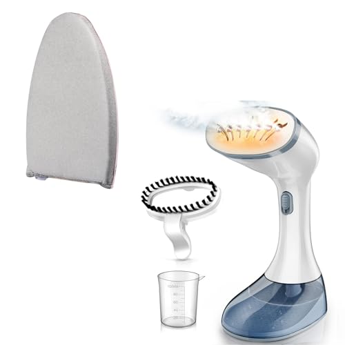 Garment Steamer with Ironing Glove, Anti Steam Heat-Resistant Glove with Thick Sponge Padding, Waterproof Surface, Ventilated Design, Built-In Finger Loop for Easy Ironing