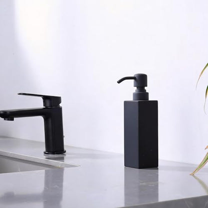 Matte Black Soap Dispenser, Countertop Lotion Resin Bottles with Rust Proof Black Pump, Refillable Liquid Hand Soap Jar, Resin Shower Dispensers for Bathroom, Kitchen - color: Make Black