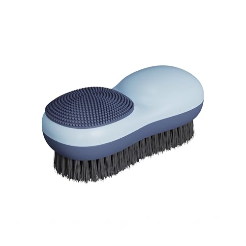 Dual Sided Soft Bristle Cleaning Brush, Iceberg Blue