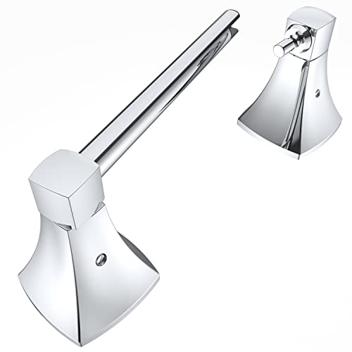Polished Chrome Toilet Paper Holder Bathroom Double Post Pivoting Tissue Roll Holder Stainless Steel and Zinc Alloy Wall Mount - color: Polished Chrome