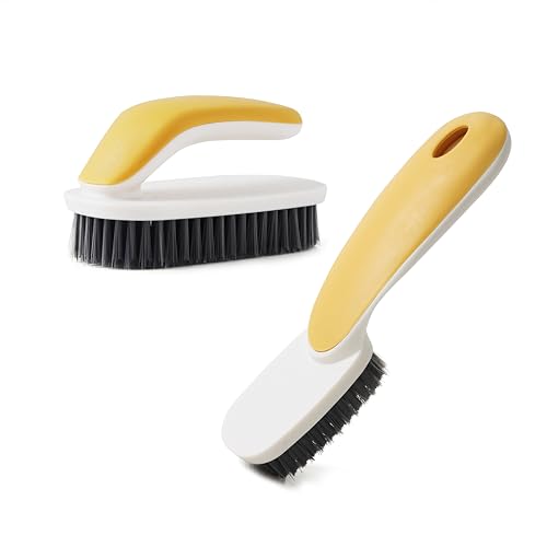 Soft Bristle Laundry Brush for Shoes, Clothes, Hats (Yellow) - color: Yellow