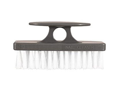 Superio Stiff Nail Brush Cleaner with Handle- Durable Brush Scrubber to Clean Toes, Fingernails, Hand Scrubber All Surface Cleaning, White Heavy Duty Scrub Brush Stiff Bristles, Easy to Hold - color: Gray, size: 1 Pack