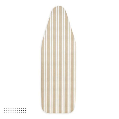 Encasa XO Ironing Board Cover and Pad, Thick Felt 54"x18" - color: Franca Beige Stripes, size: X-Large