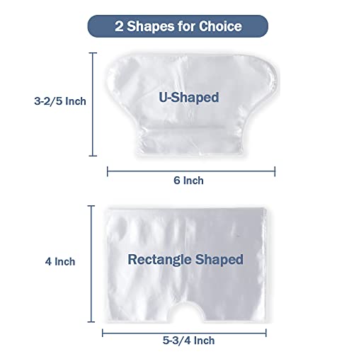 Dental Light Handle Clear Cover Sleeve, 500 Pcs U-Shaped Clear Plastic Protectors Fits Most T Light Handles, Disposable Barrier for Dental Clinic, 3-2/5"x 6"