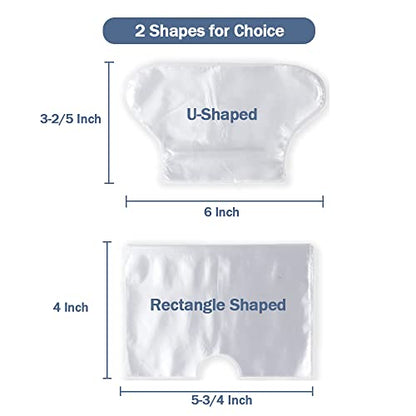 Dental Light Handle Clear Cover Sleeve, 500 Pcs U-Shaped Clear Plastic Protectors Fits Most T Light Handles, Disposable Barrier for Dental Clinic, 3-2/5"x 6"
