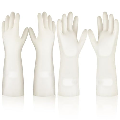 2 Pairs, 15 Inches, Nitrile Cleaning Gloves, Kitchen Dishwashing Gloves, Reusable, Durable, Water-Resistant, And Hypoallergenic (Large) - size: Large