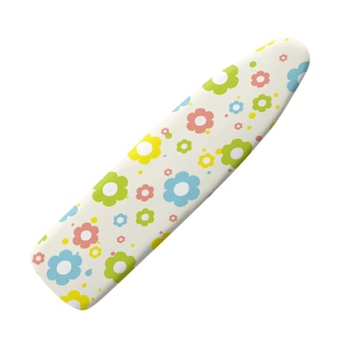 Colorful Hippie Flowers Ironing Board Cover and Pad Soft Fabric Cover with Padding Standard Size Scorch Stain Resistant Ironing Board Cover with Elastic Edges - color: Colorful Hippie Flowers