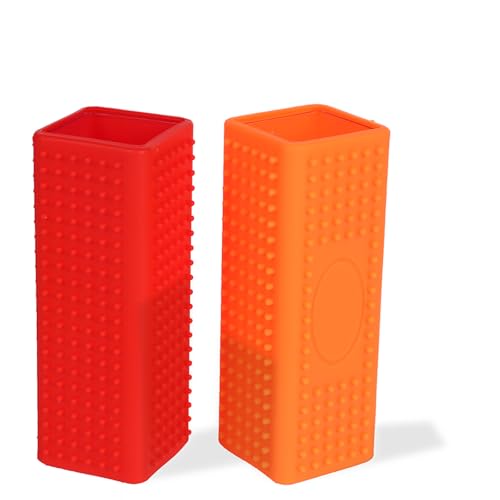 2pcs Pet Hair Remover, Car Carpet Cleaner for Dog & Cat Hair, Interior, Furniture, Sofa （Orange and Red） - color: orangered